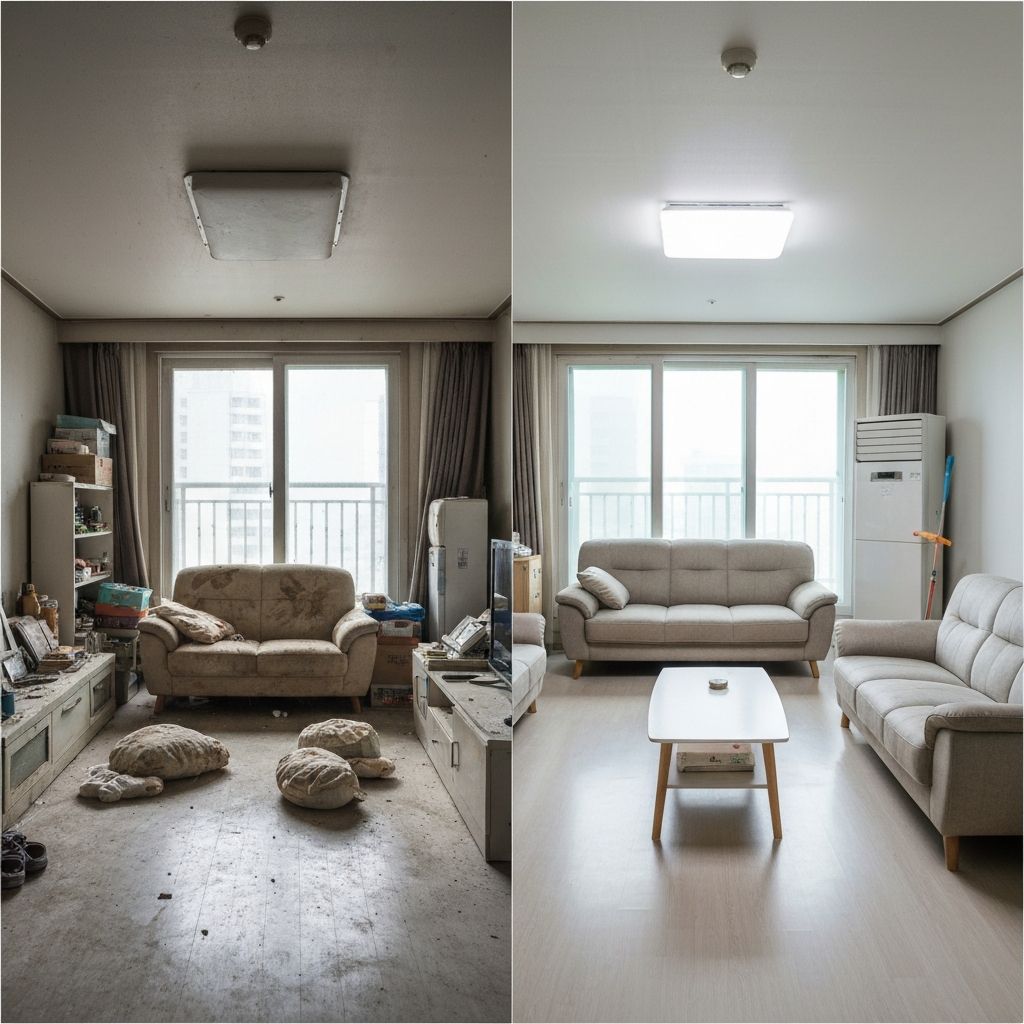 청소 전후 비교